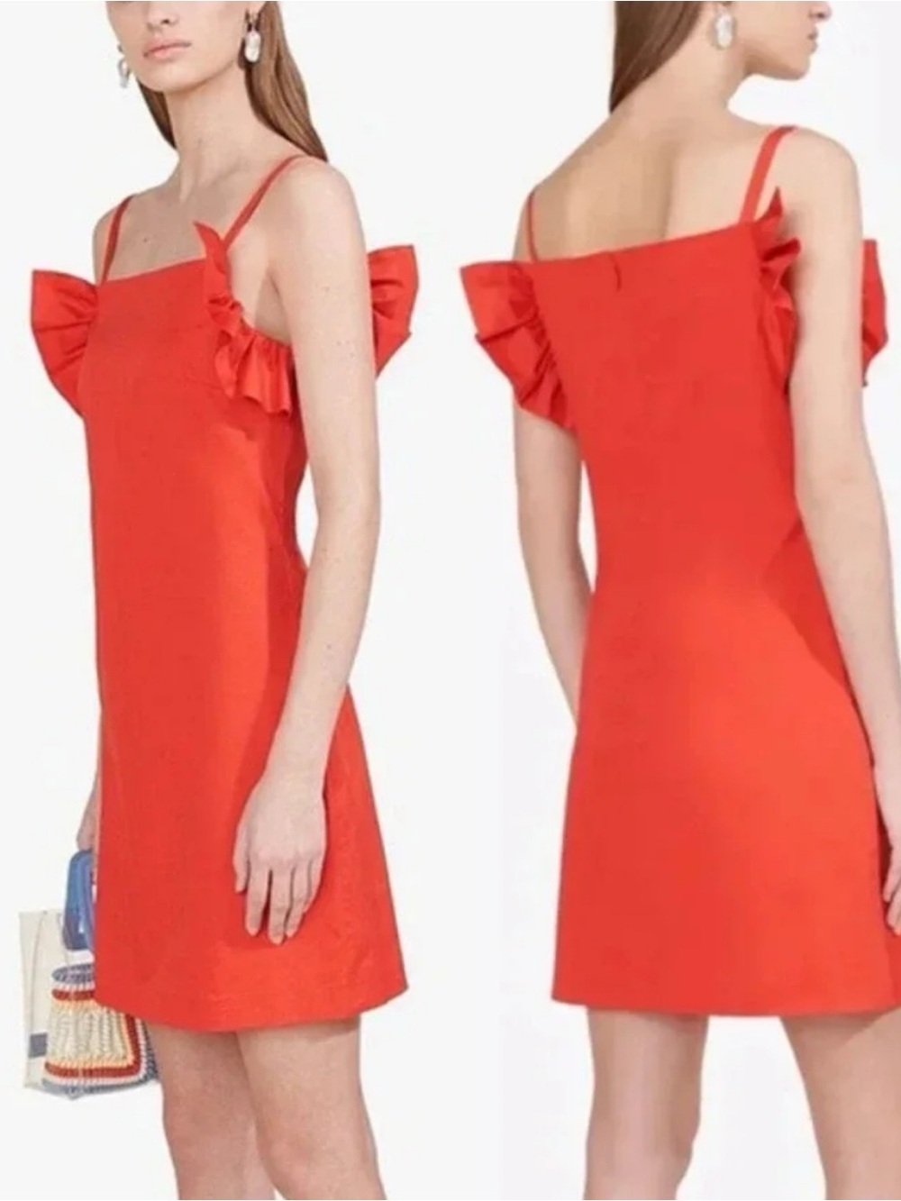 Staud Harbor Red Mini Dress